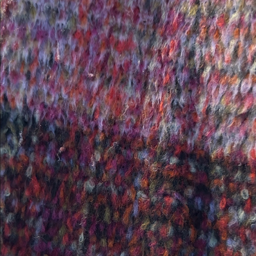 Christian Soriano Red and Brown Plaid open front coat. pockets. - Picture 2 of 6